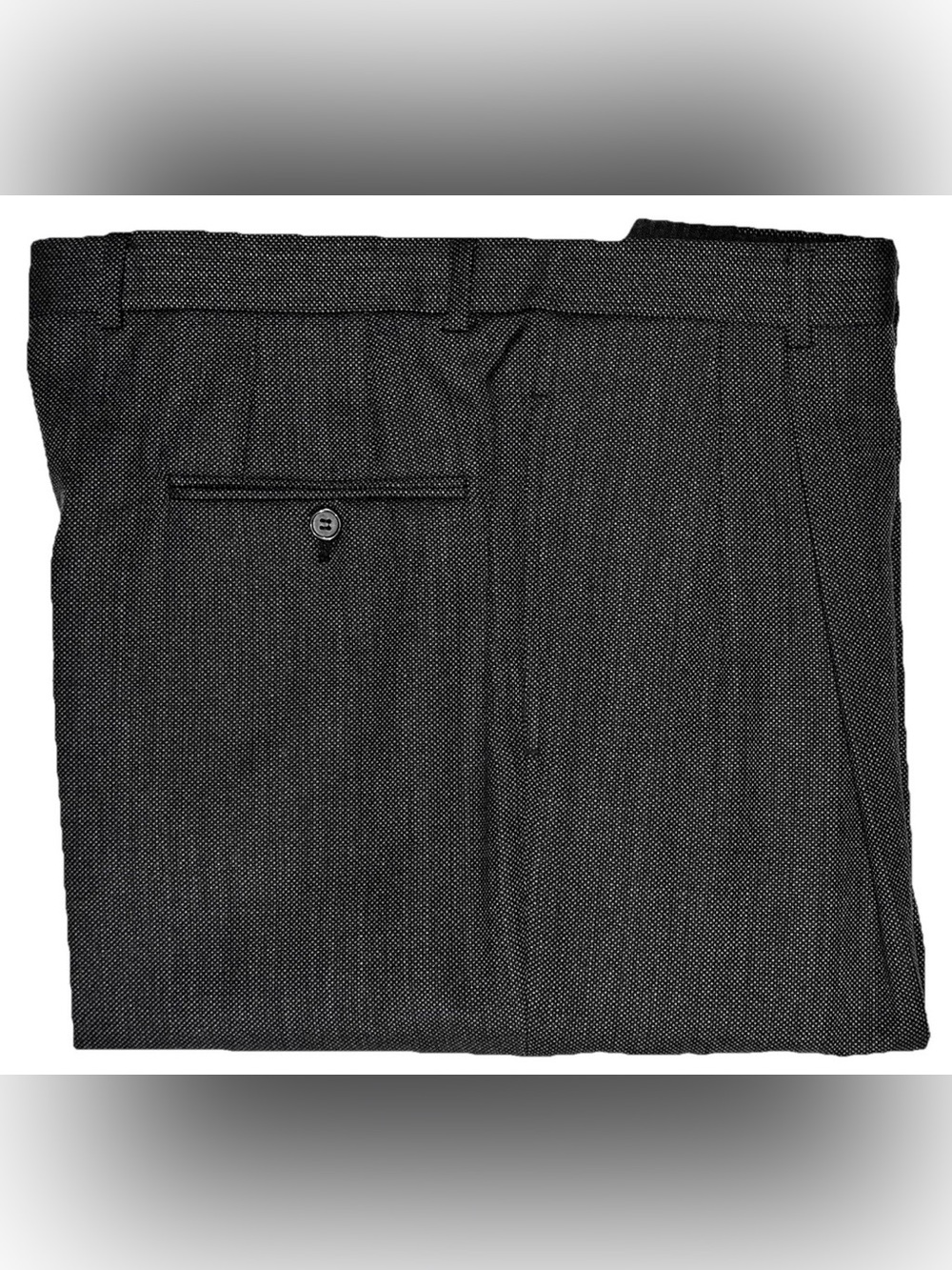 $795 NEW JOSEPH ABBOUD DRESS PANTS 36 MENS CHARCOAL BIRDSEYE WOOL